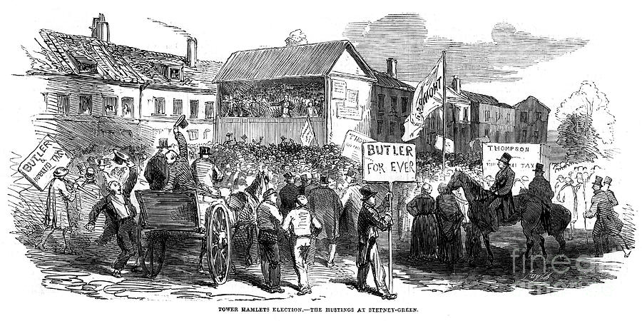 Election Hustings In Stepney Green Drawing by Print Collector Election Hustings In Stepney Green Drawing by Print Collector
