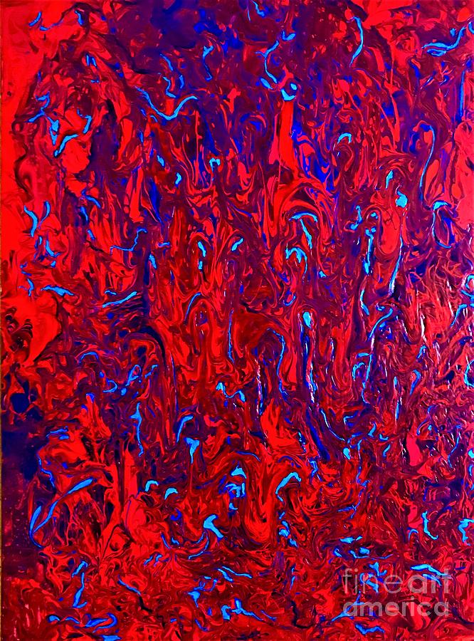 Electric Blue  Painting by Allison Constantino
