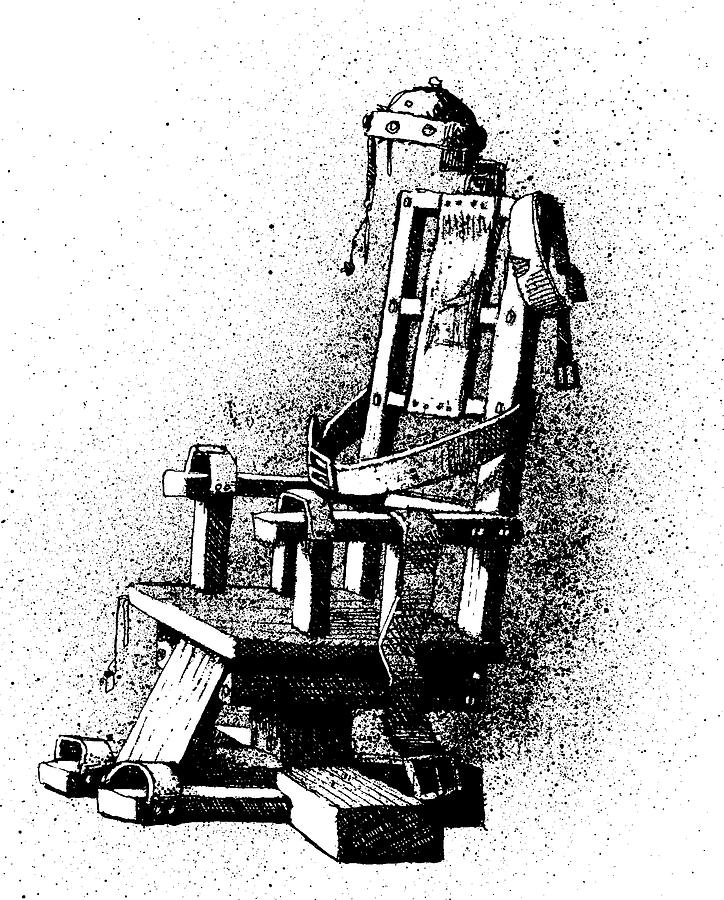 Electric Chair Drawing by Dan Nelson