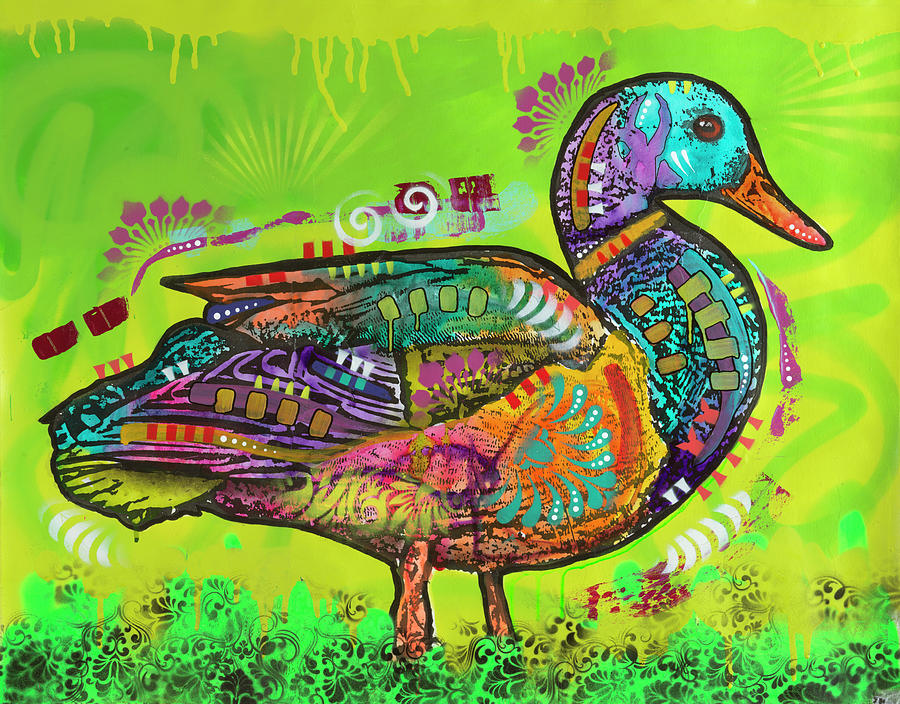 Animal Mixed Media - Electric Duck by Dean Russo- Exclusive