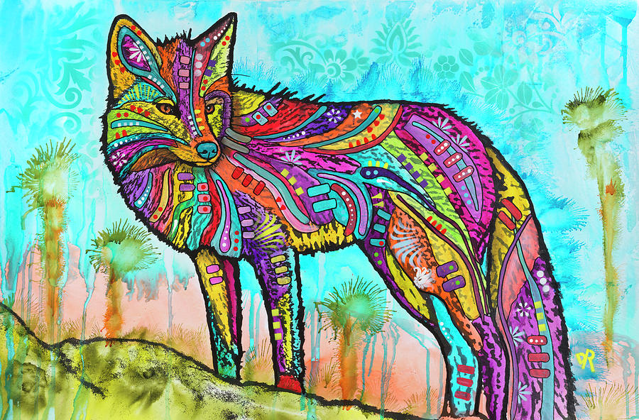 Fox Mixed Media - Electric Fox by Dean Russo- Exclusive
