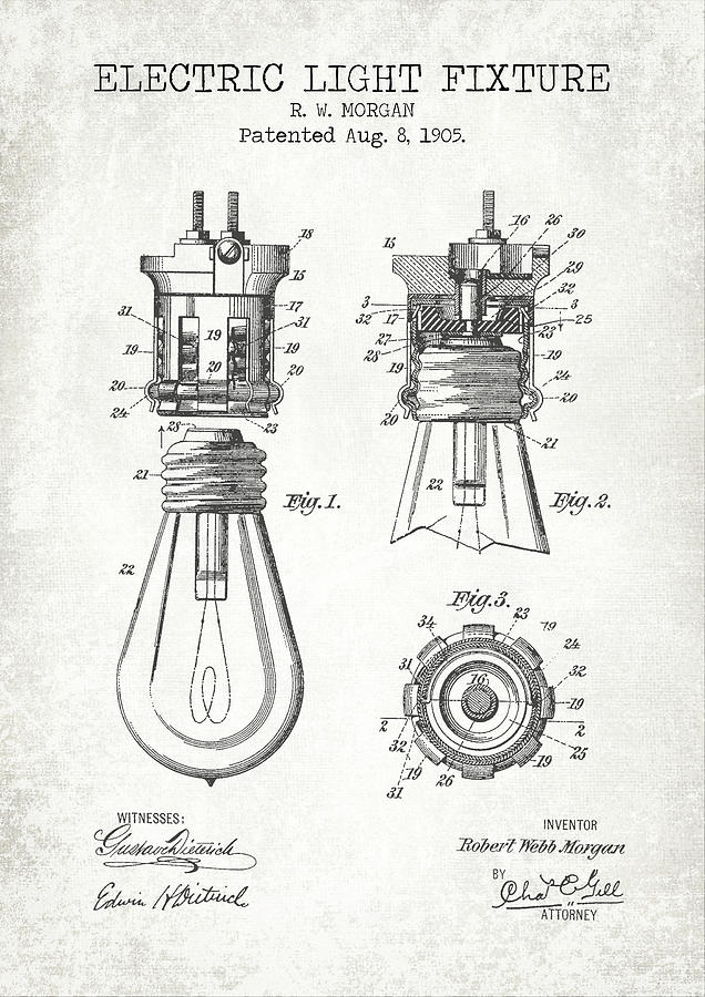 ELECTRIC LIGHT FIXTURE old poster Digital Art by Dennson Creative ...