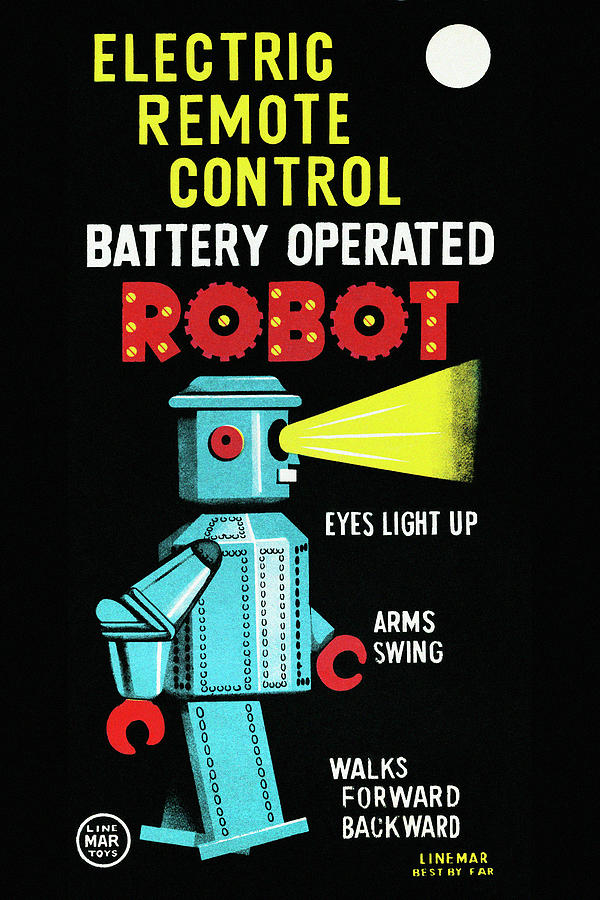 Electric Remote Control Battery Operated Robot Painting by Unknown