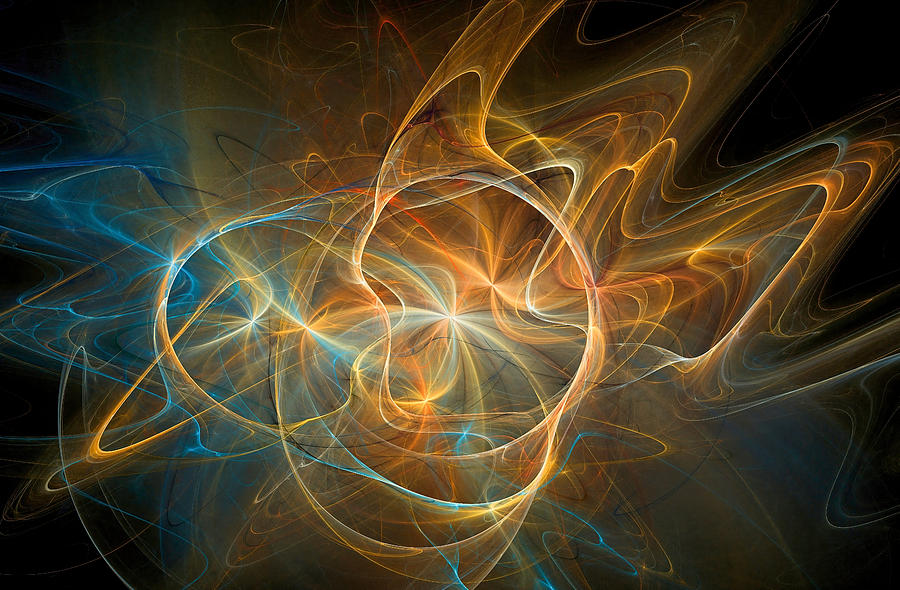 Electric Universe Orange Digital Art by Don Northup