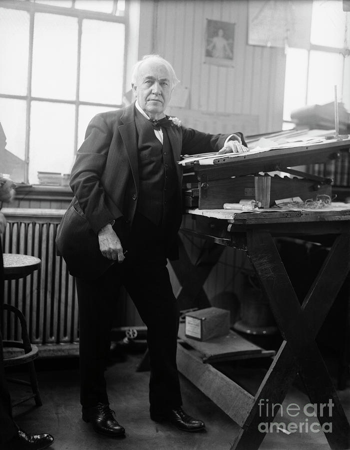 Electricity Pioneer Thomas A. Edison Photograph by Bettmann
