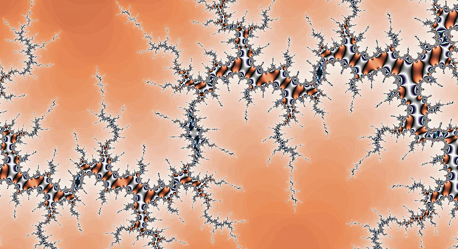 Electrified Fractal Orange Abstract Art Digital Art by Don Northup