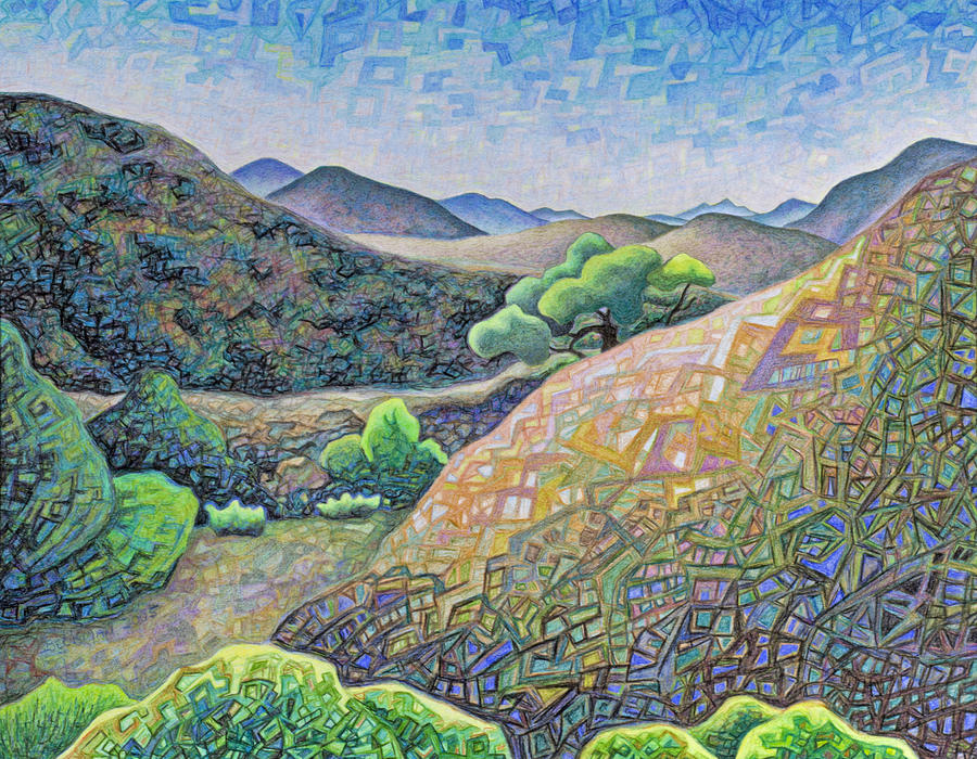 Badlands Drawing - Electromagnetic Observation #5 by Dale Beckman Badlands Drawing - Electromagnetic Observation #5 by Dale Beckman