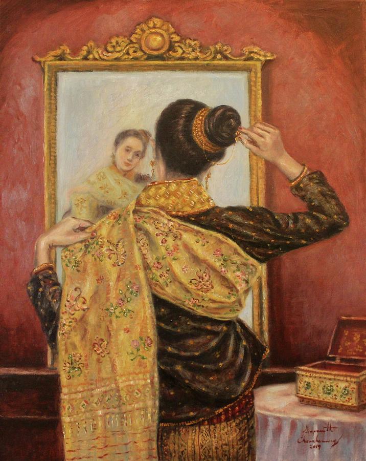 Elegance and Grace  Painting by Sompaseuth Chounlamany