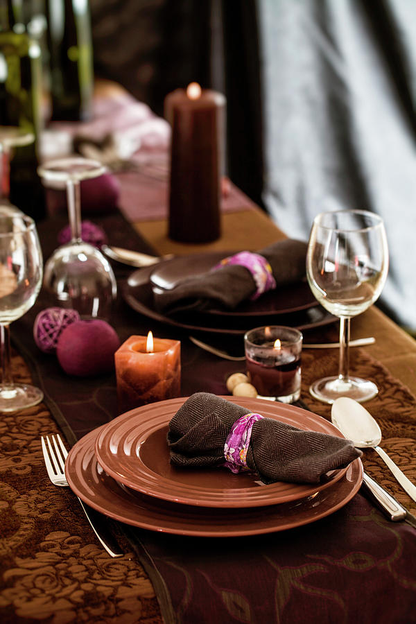 Elegant Place Setting For Dinner Photograph by Mythja