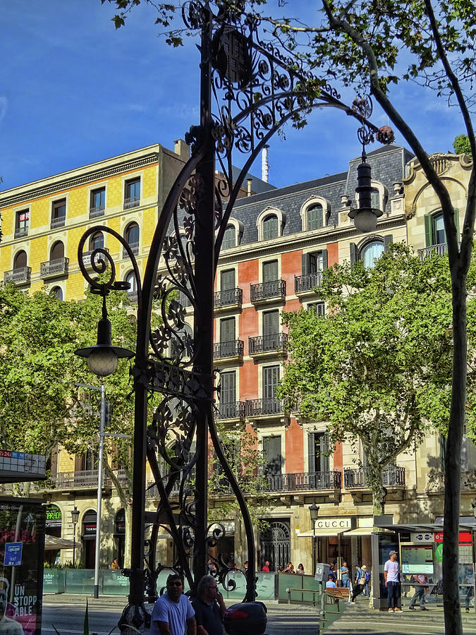 Elegant Street Lamp - Barcelona Photograph