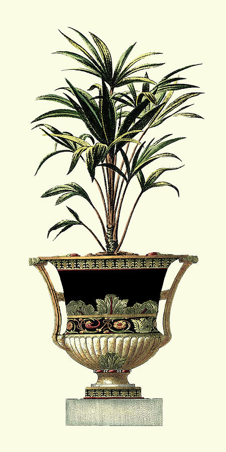 Pot Painting - Elegant Urn With Foliage I by Giovanni Giardini