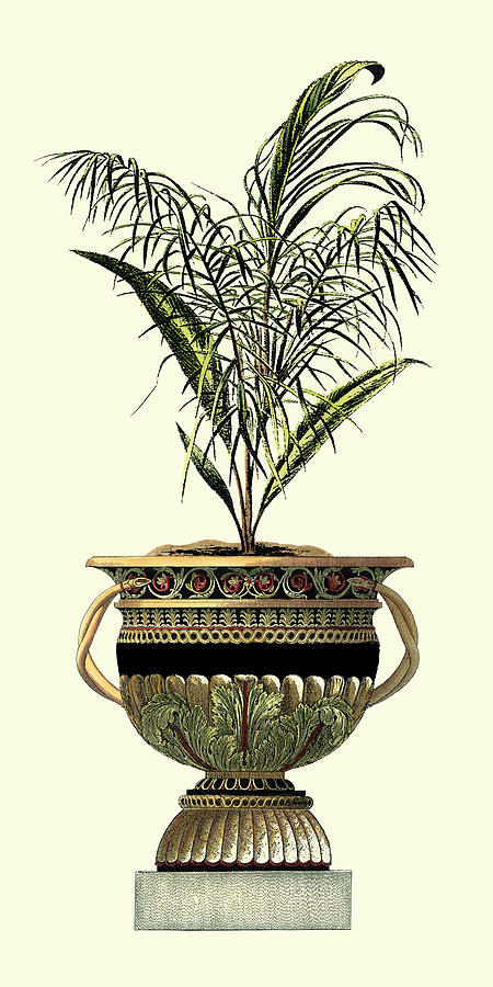Pot Painting - Elegant Urn With Foliage II by Giovanni Giardini