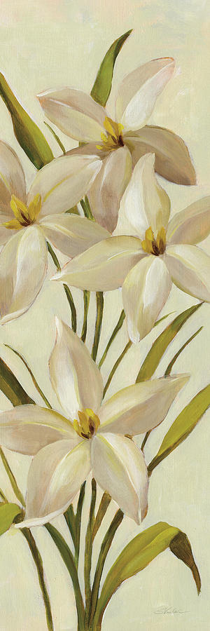 Elegant White Florals II Crop Painting by Silvia Vassileva Elegant White Florals II Crop Painting by Silvia Vassileva