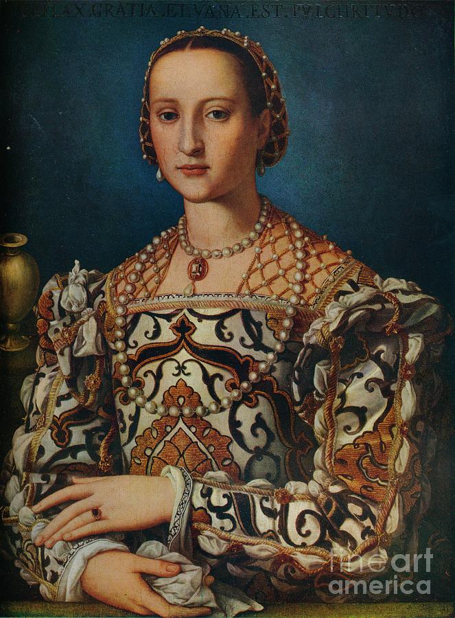 Eleonora Di Toledo C1562-1572 Drawing by Print Collector