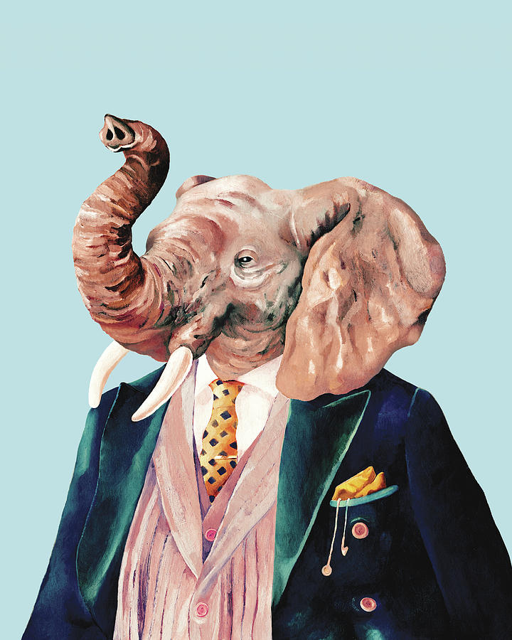 Elephant Painting - Elephant by Animal Crew
