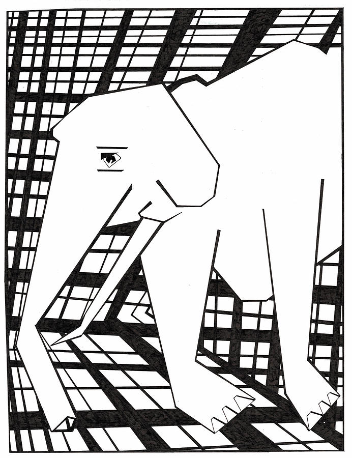 Elephant Drawing by Edgeworth Johnstone