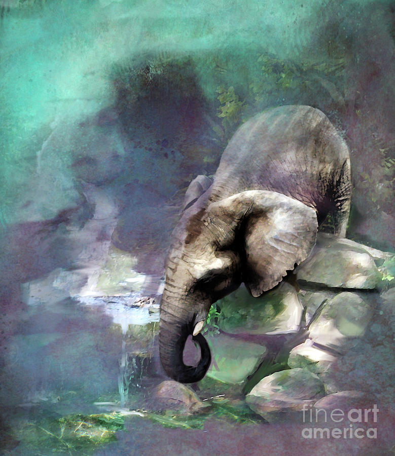 Elephant Moment Digital Art by Marissa Maheras