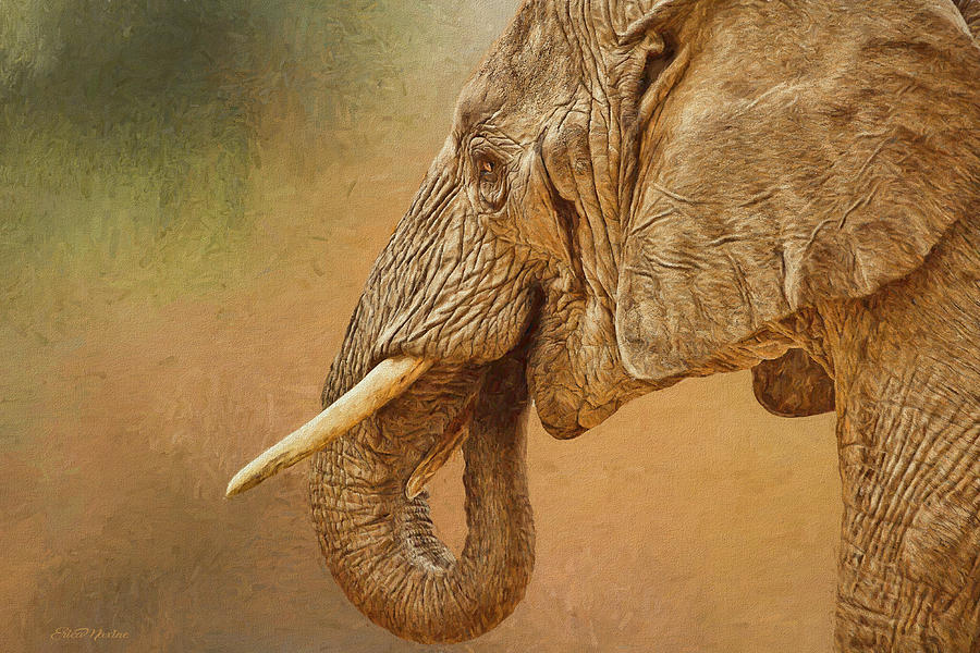 Mug Painting - Elephant Portrait 420 - Painted by Ericamaxine Price