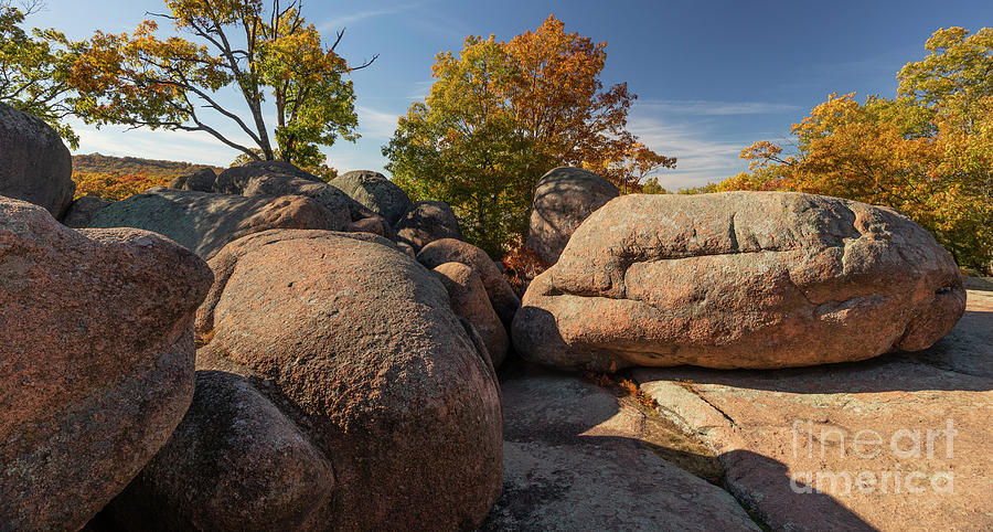 Elephant Rock and Autumn Oaks Photograph by Garry McMichael