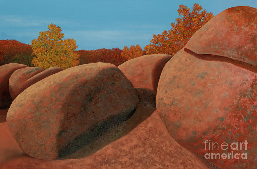 Elephant Rocks IV Autumns Peak Painting by Garry McMichael