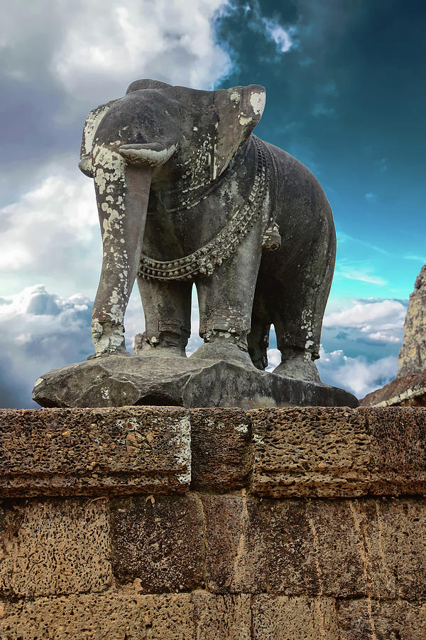 Elephant statue of Pre Rup Photograph by Steve Estvanik | Fine Art America