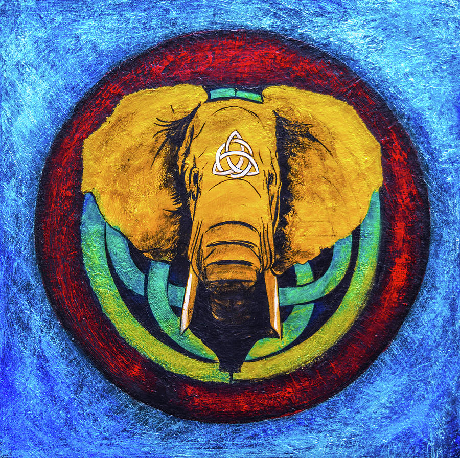 Elephant Symbol Painting by Stephen Humphries
