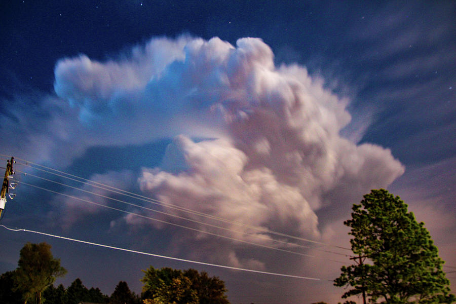 Nature Photograph - Eletrical Thunderhead 003 by NebraskaSC