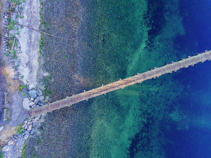 Architecture Photograph - Elevated View Of A Pier, Bainbridge by Panoramic Images