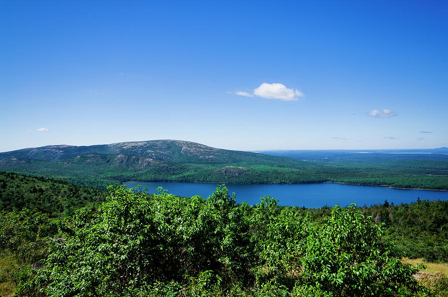 Elevated View Of Eagle Lake, Acadia Photograph by Nancy Louie
