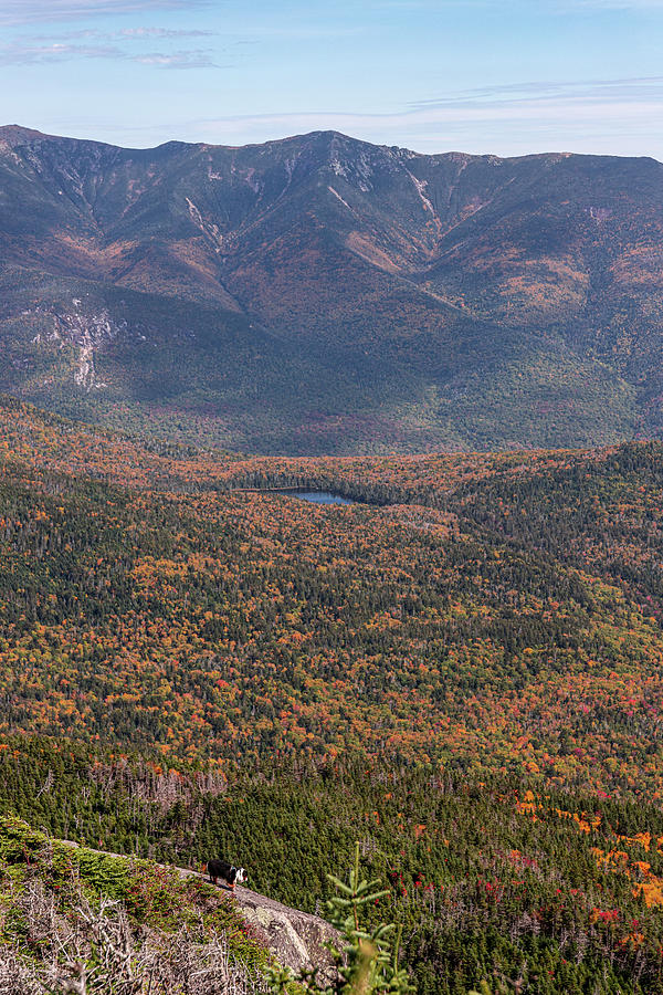 Elevated View Of Franconia Ridge In The White Mountains During Fall