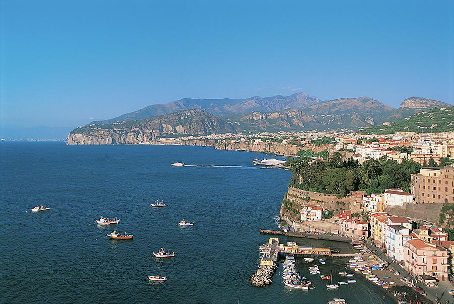 Elevated View Of The Coast At Sorrento Photograph by Hans-peter Merten