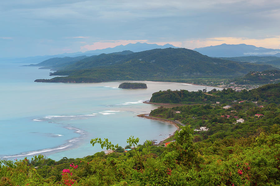 Elevated View Over Tropical Coastline Photograph by Douglas Pearson