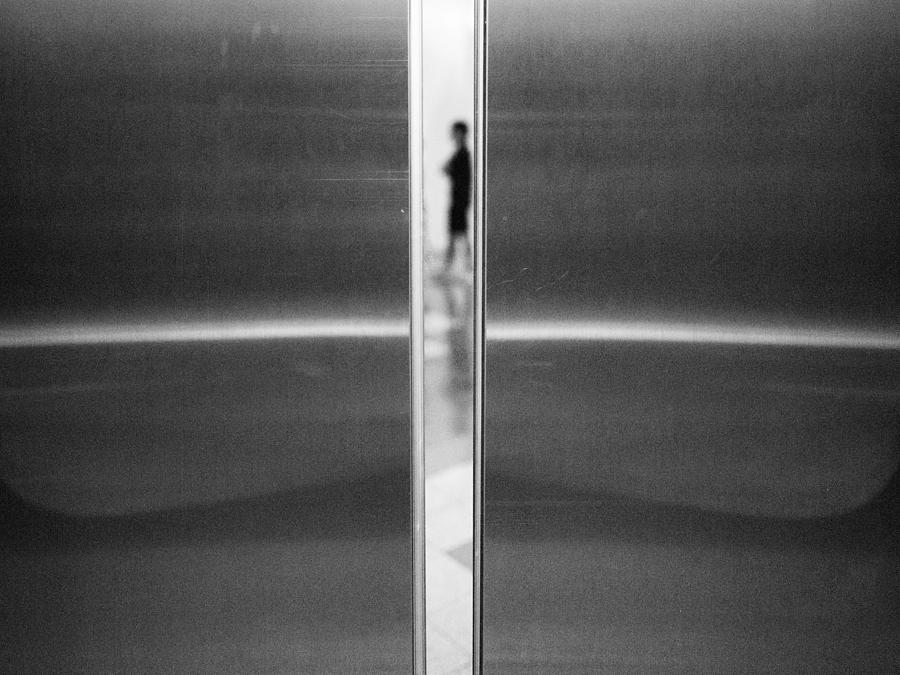 Black And White Photograph - Elevator View by Donghee, Han
