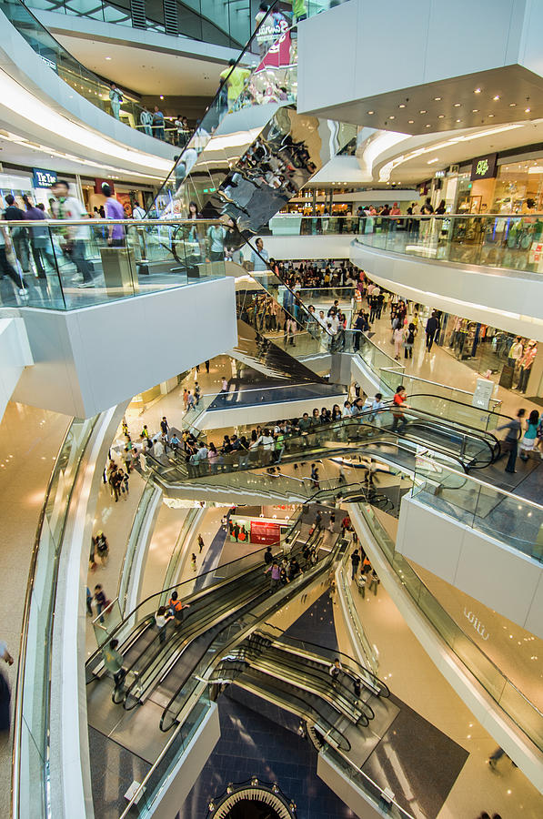 escalators in mall