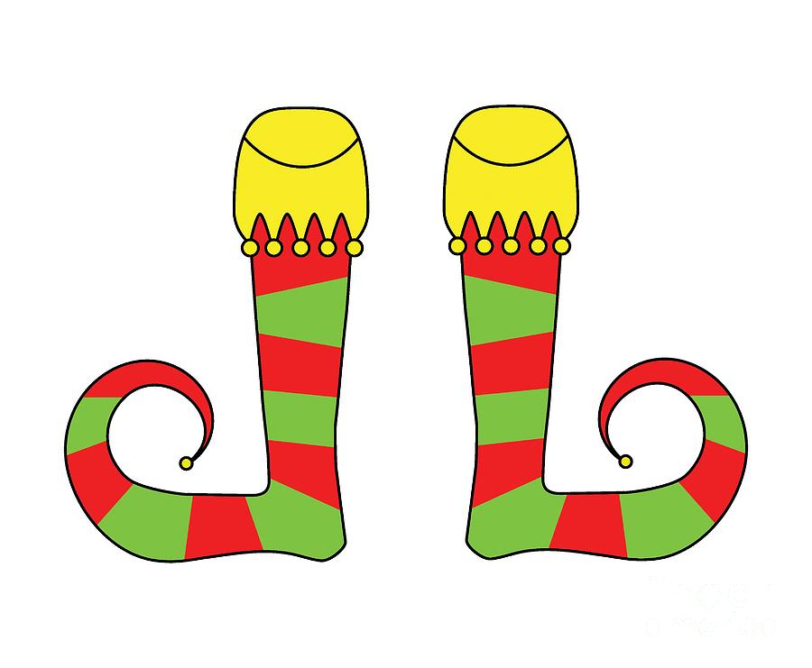Elf shoes, Christmas Elf legs, Digital Art by David Millenheft - Pixels