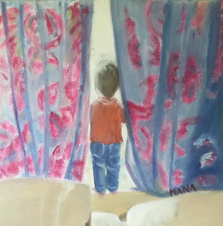 Curtain Painting - Eli the Spy by Nancy Pratt