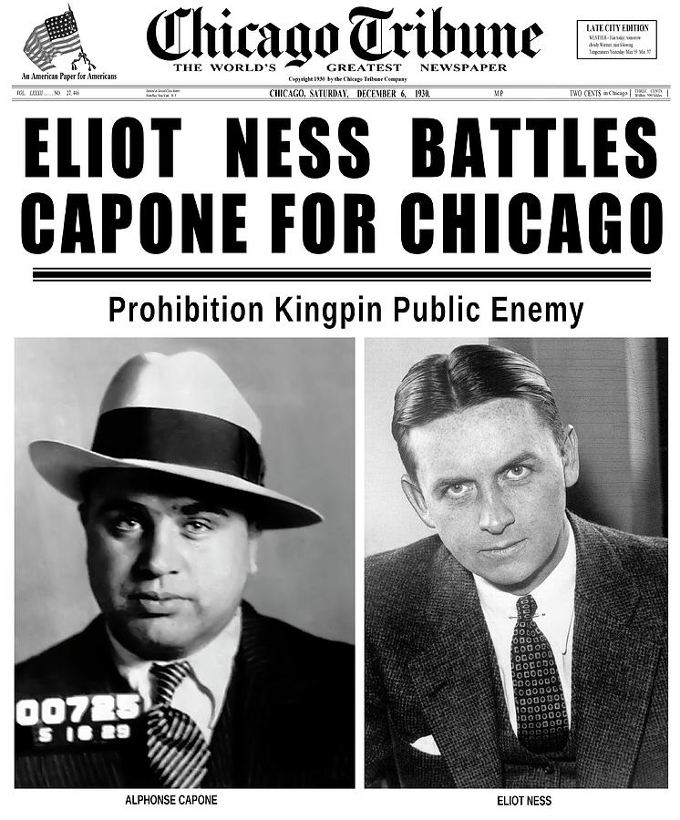 Eliot Ness Battles Al Capone For Control Of Chicago Chicago Tribune 1930 Digital Art By Daniel 