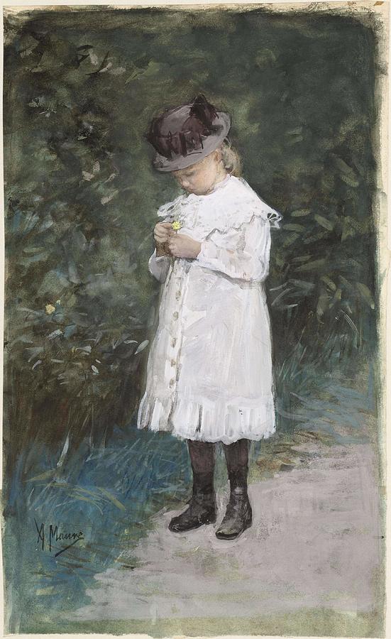 Elisabeth Mauve -b. 1875-, Daughter of the Artist. Painting by Anton Mauve