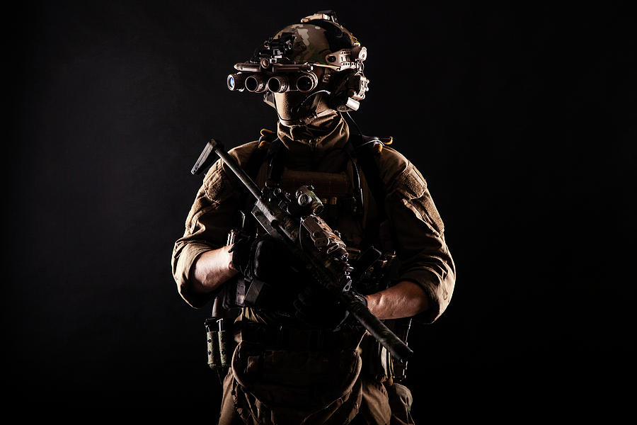 Elite Soldier Wearing Face Mask Photograph by Oleg Zabielin - Fine Art ...