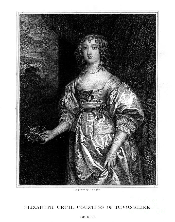 Elizabeth Cecil, Countess Drawing by Print Collector