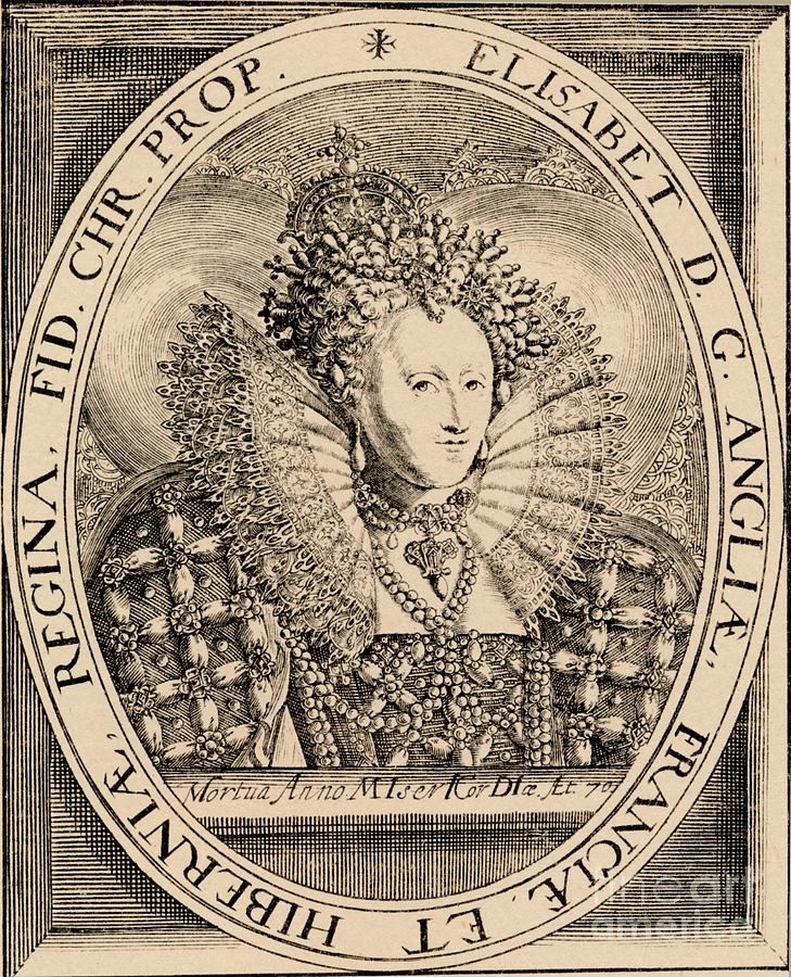 Elizabeth I 1533-1603, Queen Of England Drawing by Print Collector