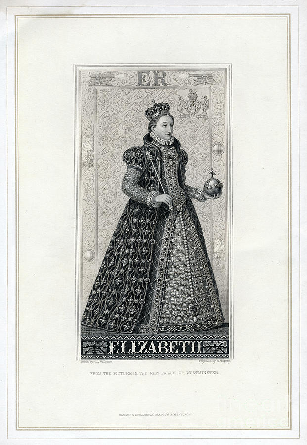 Elizabeth I Of England, Late 19th Drawing by Print Collector