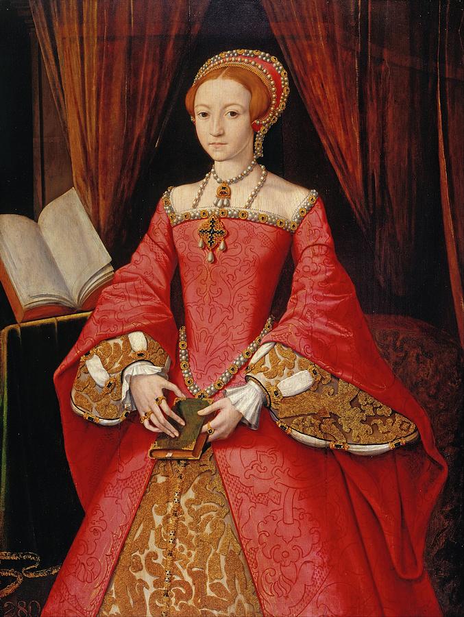 Elizabeth I When A Princess Painting by William Scrots Elizabeth I When A Princess Painting by William Scrots