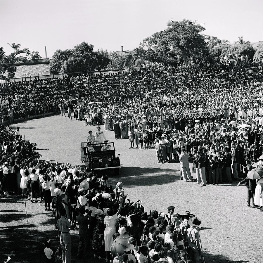 Elizabeth II visits Jamaica by Cornell Capa