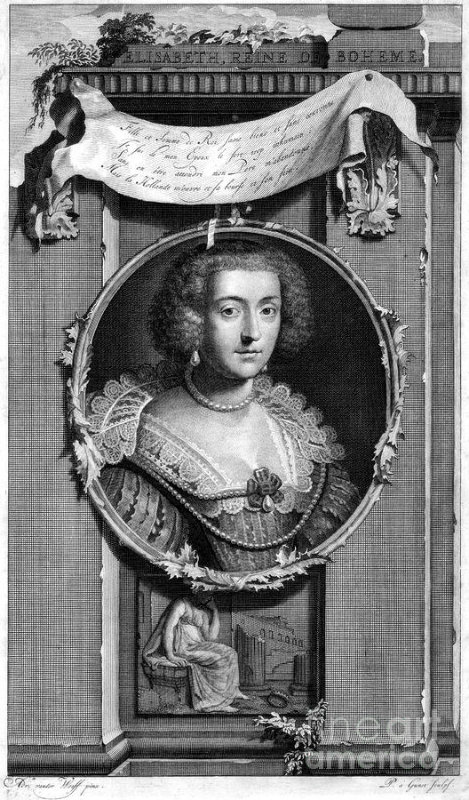 Elizabeth Of Bohemia.artist Gunst Drawing by Print Collector
