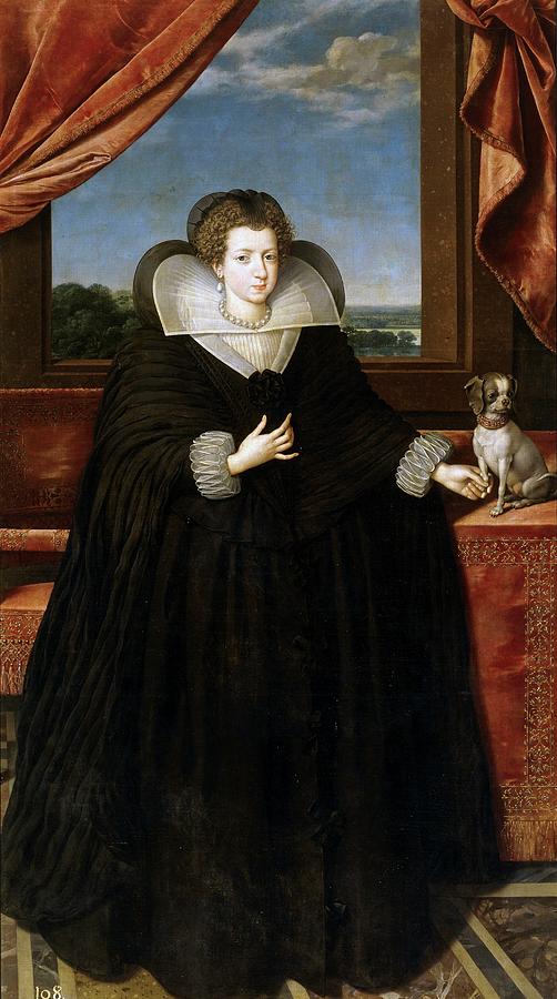 Elizabeth of France, Spouse of Philip IV, 1615-1621, Flemish School,... Painting by Frans Pourbus the Younger -1569-1622-