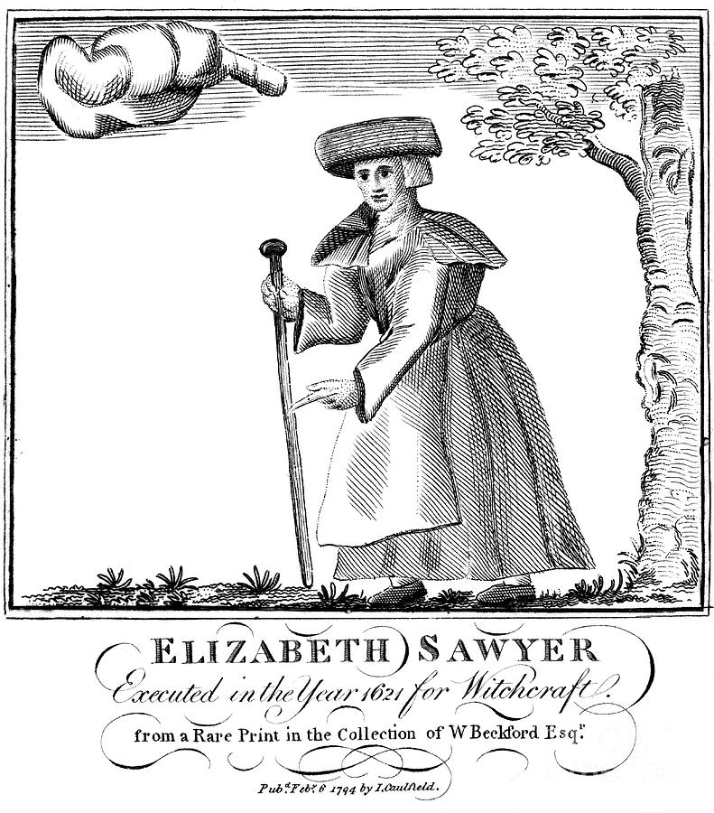 Elizabeth Sawyer, Executed As A Witch Drawing by Print Collector