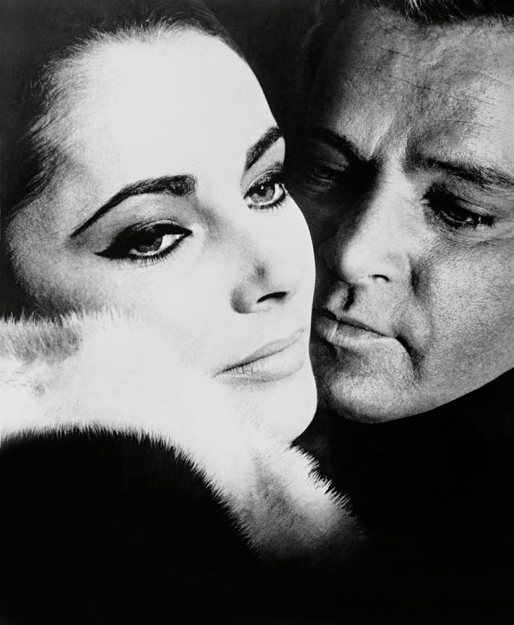 ELIZABETH TAYLOR and RICHARD BURTON in THE V. I. P. S -1963-. Photograph by Album