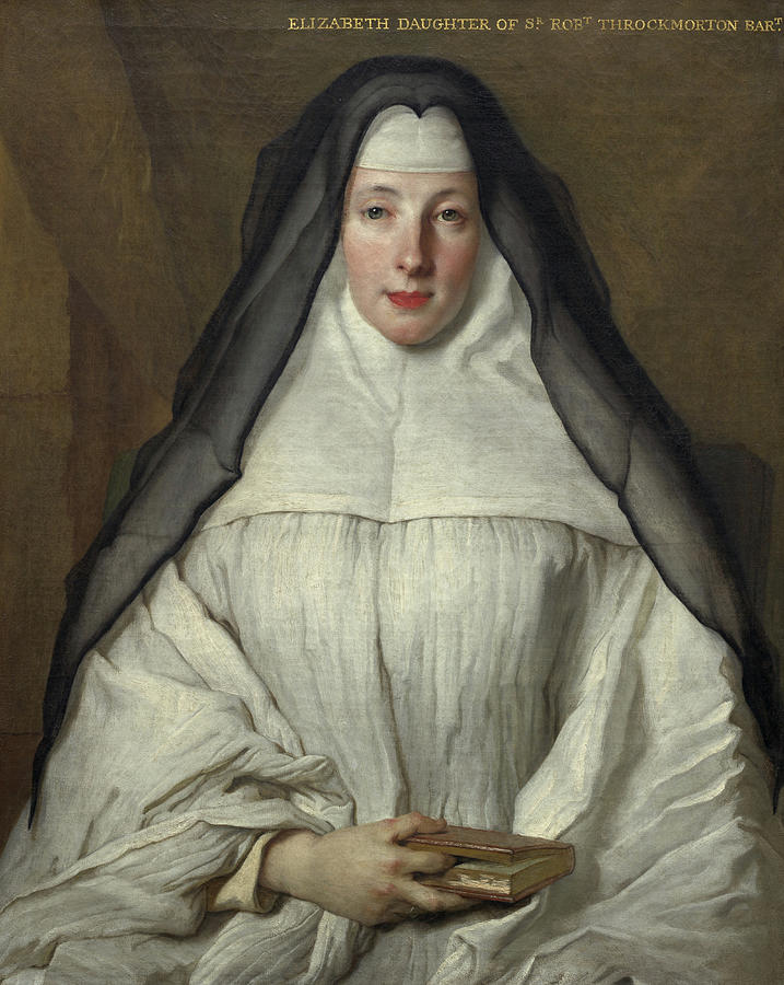 Book Painting - Elizabeth Throckmorton, Canoness of the Order of the Dames Augustines Anglaises, 1729 by Nicolas de Largillierre