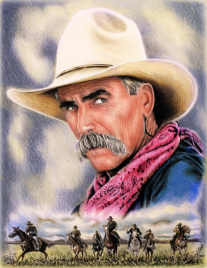 Celebrity Painting - Elliot cowboy 4 by Andrew Read